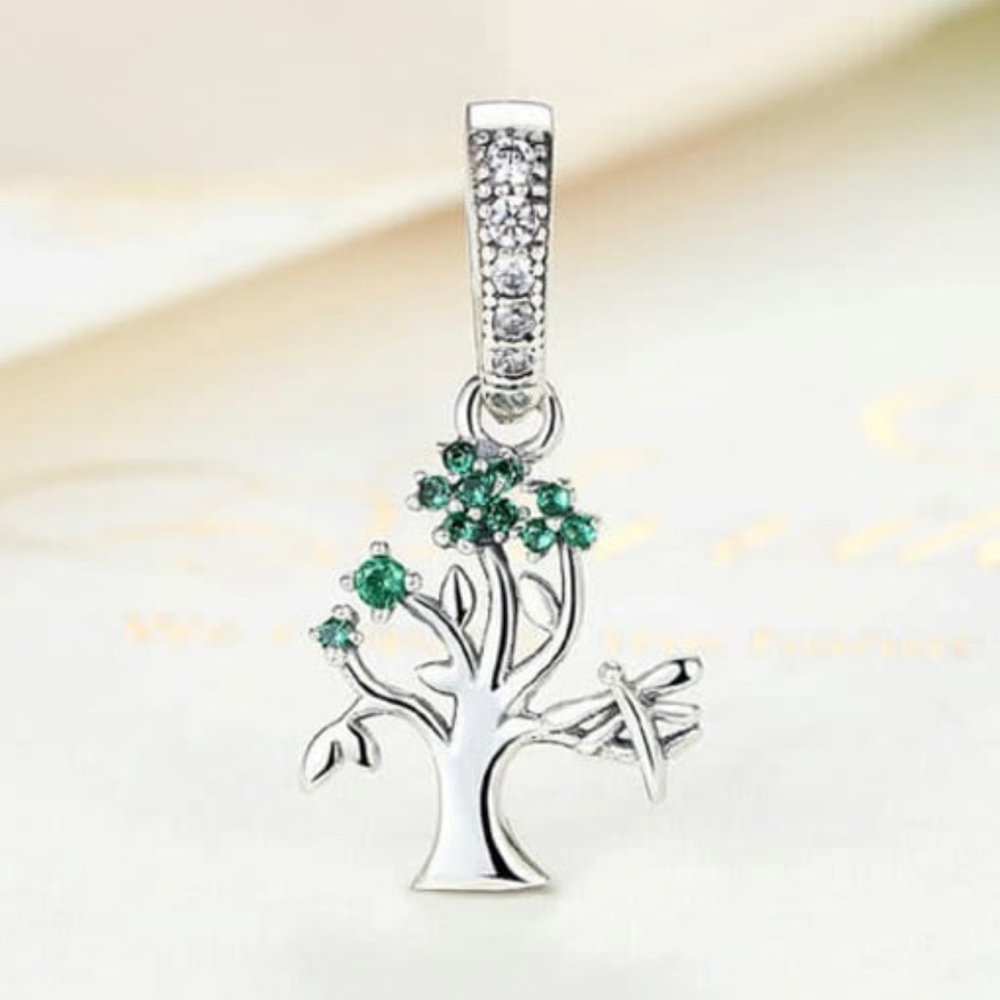Solid 925 Silver Life Tree Charm - Picture 3 of 5